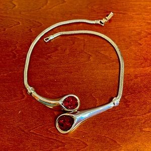 Coro Necklace with Ruby Red Stone